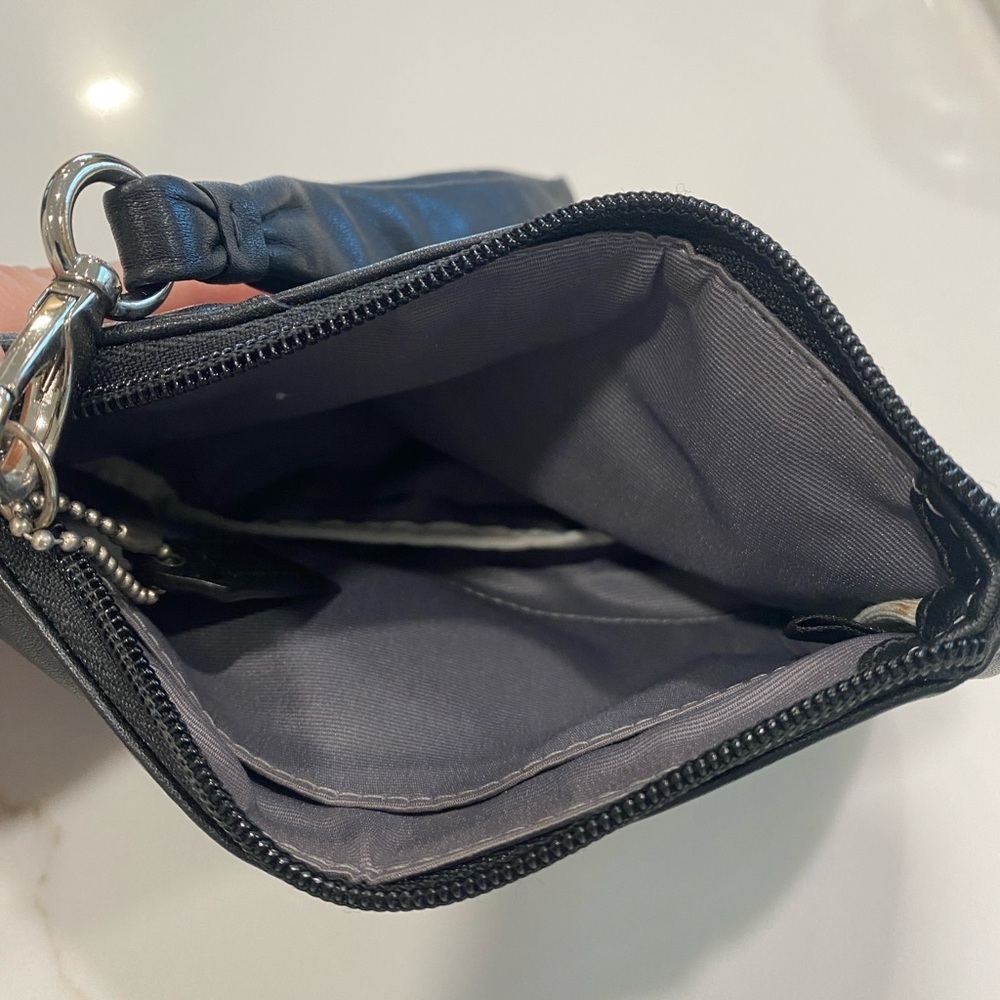 COACH black soft clutch - Picture 3 of 3
